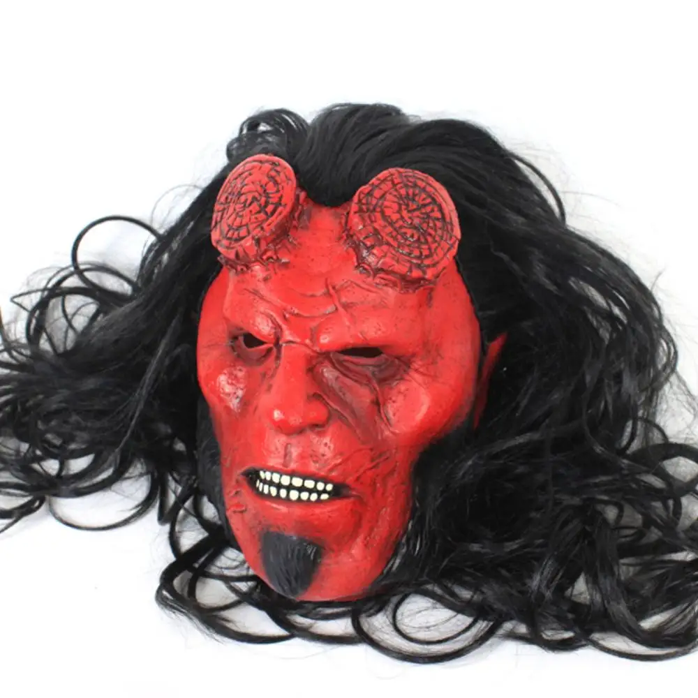 2019 Hellboy: рост крови Queen шлем Косплэй маска Хэллоуин латекс реквизит подарки