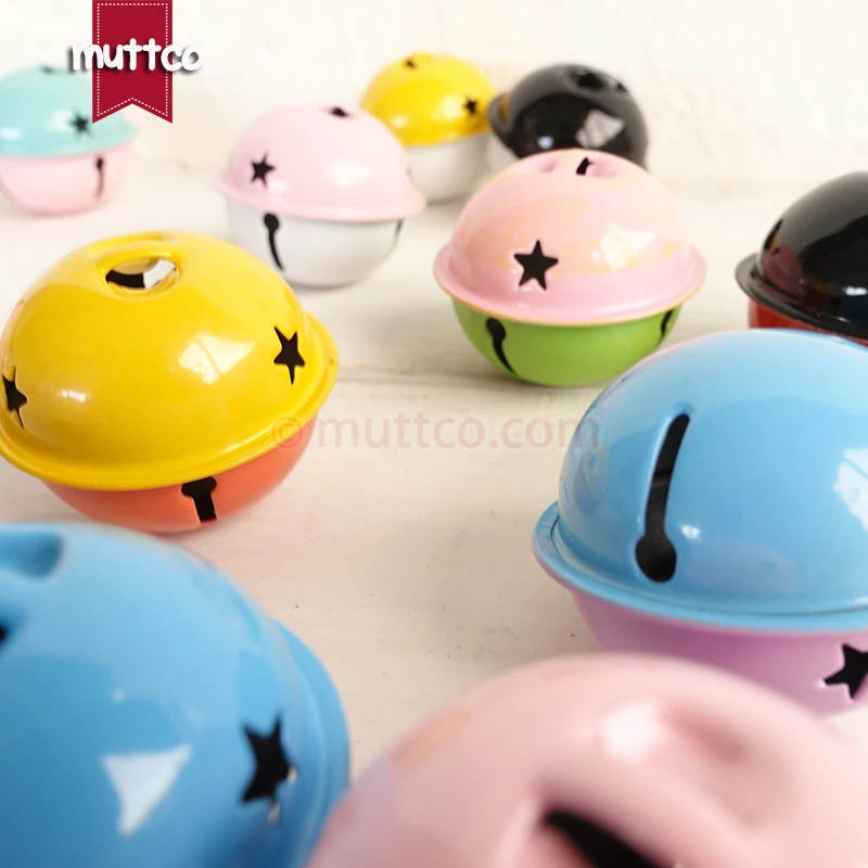 

10pcs/lot MOQ iron Candy Color Bell Dog Diameter 4.5cm Small Bell colourful dog bell DTB-001