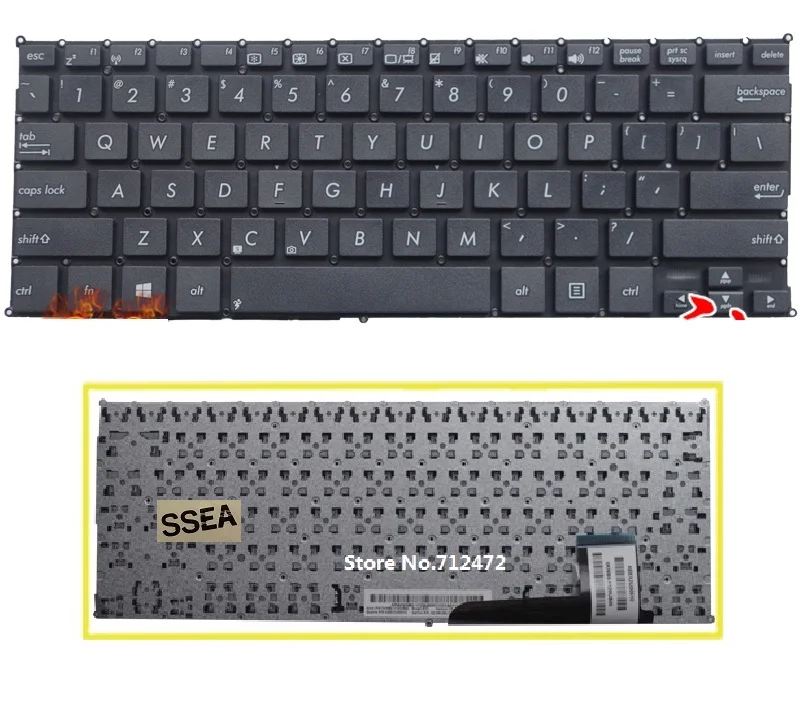

SSEA новая английская клавиатура для Asus VivoBook Q200 Q200E X201 X201E X202 X202E S200 S200E