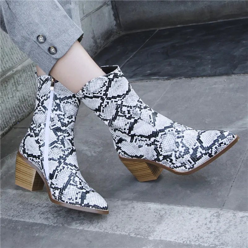 Женские ботинки FEDONAS Винтажные из натуральной кожи на высоком каблуке с острым