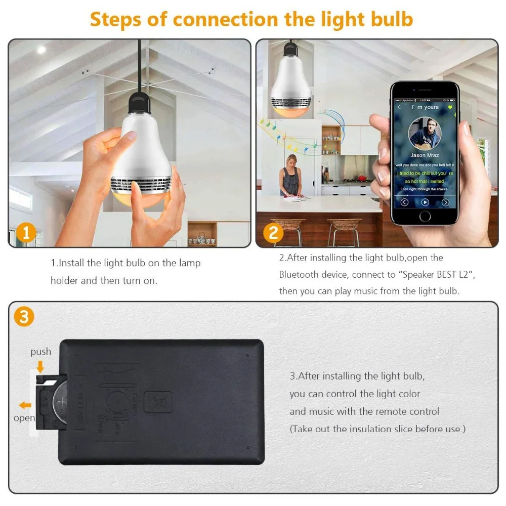 ADDKEY Bluetooth умный динамик 21 LED белый + RGB лампа умная Музыка Аудио пульт