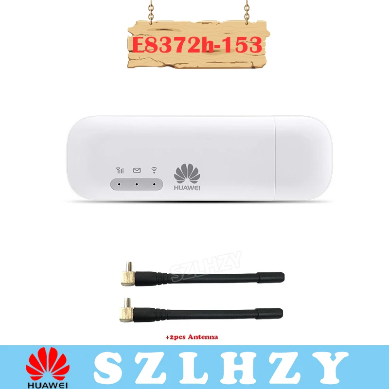 Разблокированный huawei E8372 E8372h-608 E8372h-153 4G 150 Мбит/с модем LTE USB Wingle точка доступа WiFi Автомобильный Wifi Mifi 4G ключ+ 2 антенны