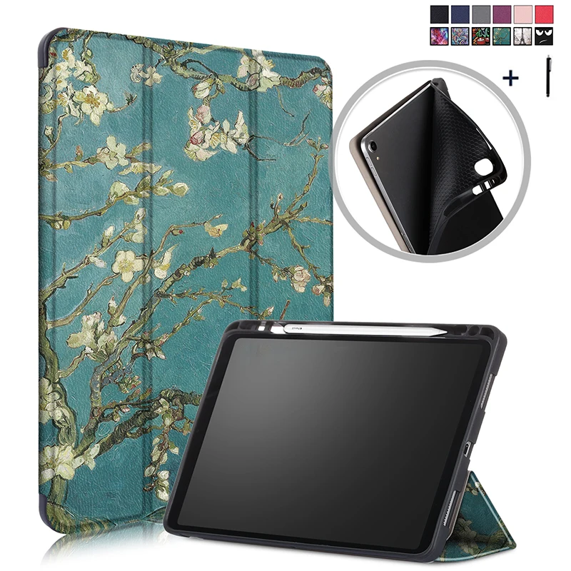Умный кожаный флип-чехол для iPad Pro 11 '' чехол с держателем ручки 11'' задняя