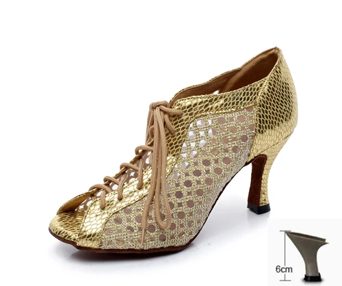 Golden Heel 60mm Женские бальные Туфли для латинских танцев на высоком каблуке 6/7. 5/8/8,5 см женские Сальса Танго современный Обувь для танцев социальная обувь для вечеринок 1600 - Цвет: Golden Heel 60mm