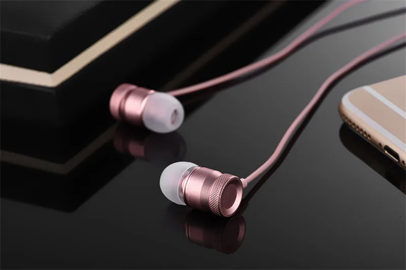 Розовое золото, проводные наушники, бас, двойной привод, стерео, Hi-Fi, наушники-вкладыши с микрофоном, компьютерные наушники для iPhone, Xiaomi, спорт