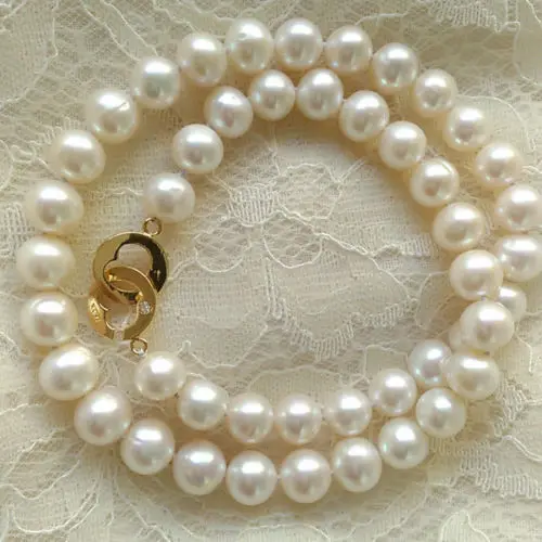 Miss charm Jew.522 white freshwater pearl bib necklace bracelet earring stud set 9-10 (A0423) | Украшения и аксессуары