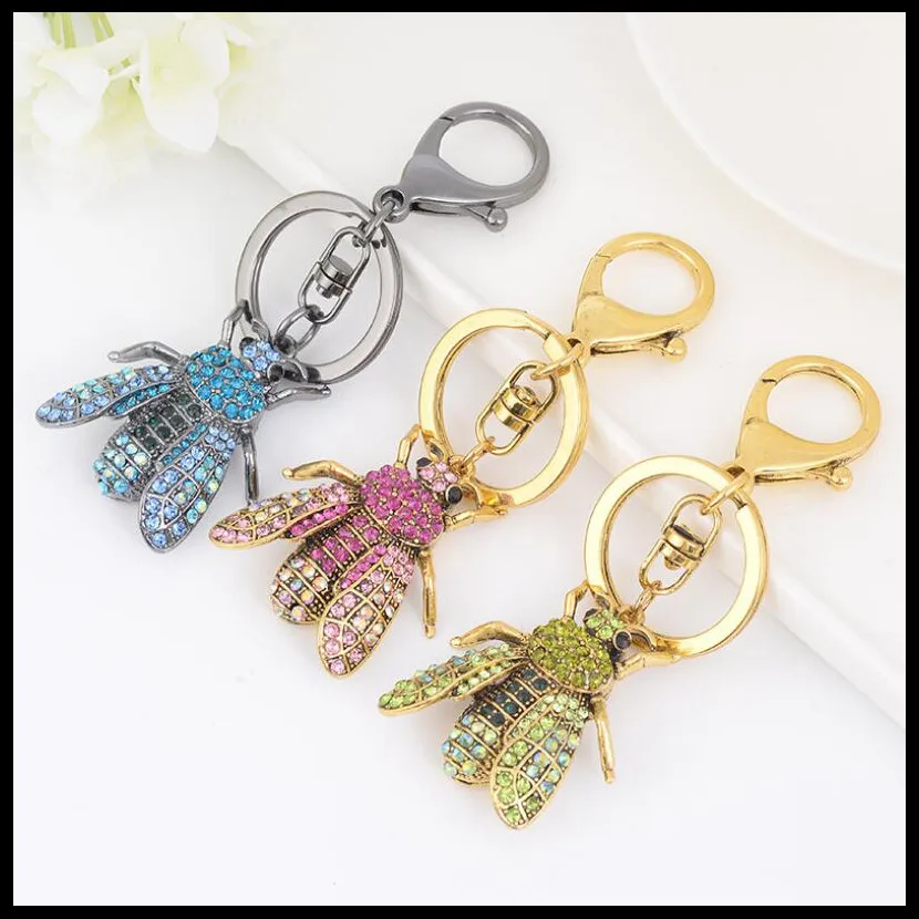 

2019 NEW Fashion Creative Cicada KeyChain Girls Bag Ornaments Car Key Chain Exquisite Gift Birthday Gift Party Favors