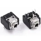 100 шт. PJ306M PJ-306M 3,5 мм Женский аудио разъем 5 Pin DIP стерео разъем для наушников с гайкой