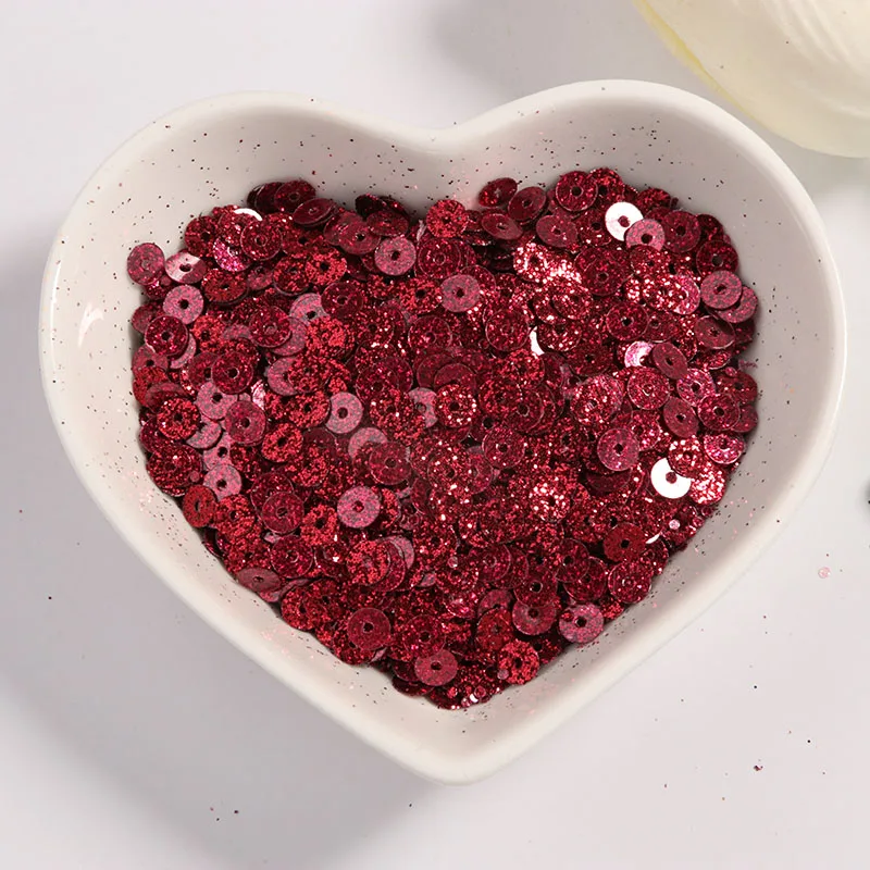 Wine Red Блестки 4 мм блестки плоские круглые свободные блестки шитье свадебное украшение ремесло скрапбук DIY аксессуары 2000 шт - Цвет: Wine Red