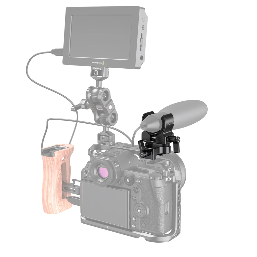 SmallRig DSLR Camera Cage Microphone Holder (NATO Clamp) With 19-25mm Diameter Shock Clamp - 2351 | Электроника