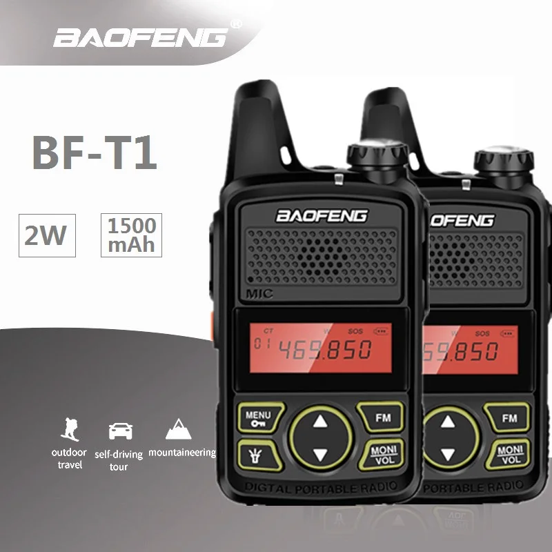 

Радиоприемник Baofeng Mini T1 UHF BF-T1, 2 шт.