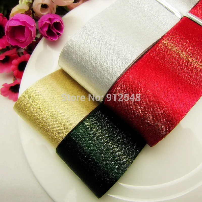 14921115 4 color mix 38mm Silver gold ribbon christmas party wedding favor craft decoration Gift packaging materials | Дом и сад