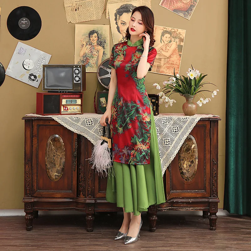 Новинка Весна 2019 модное вьетнамское улучшенное cheongsam новинка тонкий короткий