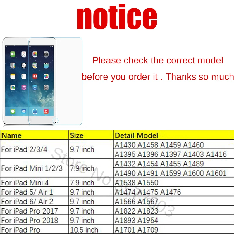 Закаленное стекло для Apple iPad Mini 1 2 3 4 протектор экрана Air 7 9 Pro 10 5 2017 2018 Защитная