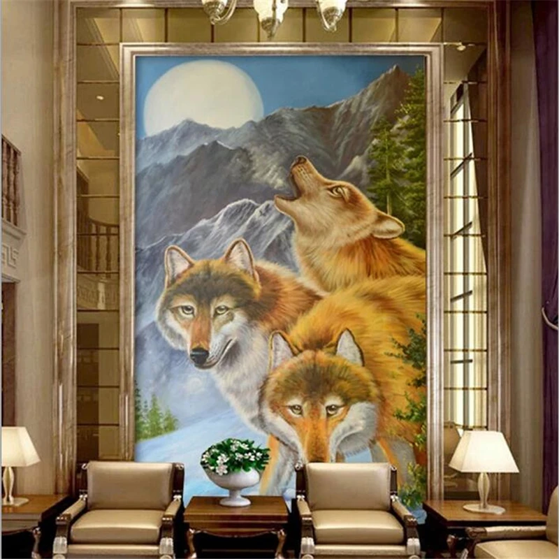 3d фотообои beibehang на заказ идеальные HD обои с изображением лунного света снега