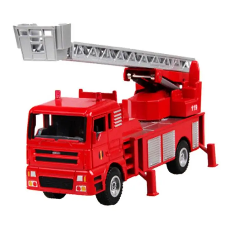 

1:50 fire truck alloy model children educational toys, sound & light , high simulation engineering vehicle model, free shipping