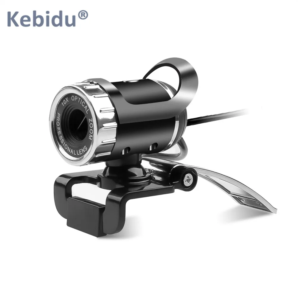 Kebidu USB HD веб камера с микрофоном высокой четкости 360 градусов клип на компьютер Skype