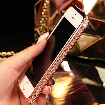 KISSCASE Модный женский чехол с кристаллами и стразами для iPhone 6 6S Золотой