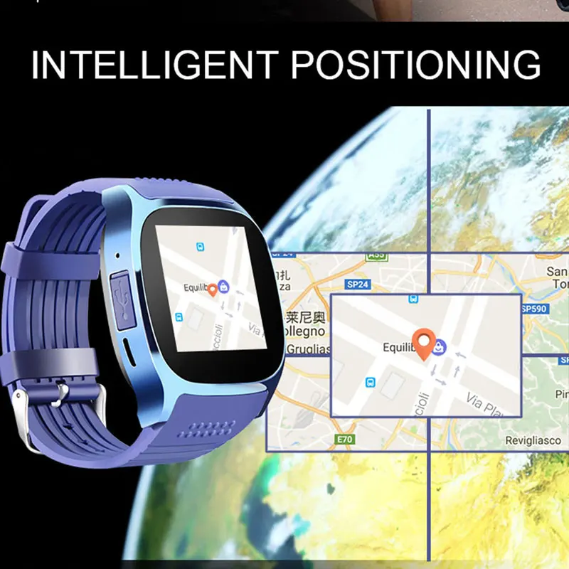 Смарт часы Bluetooth сим карты Камера GPS LBS Tracker Smartwatch водонепроницаемые Шагомер FM
