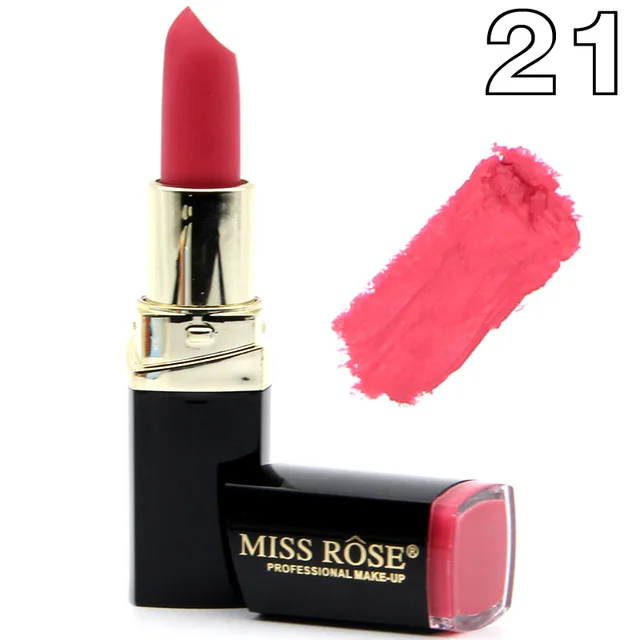 Lipstick Long-lasting Lip Stick 18 Color Waterproof gloss Cosmetics Beauty Lips Makeup Miss Rose Brand Full Size 12PCS Wholesale |