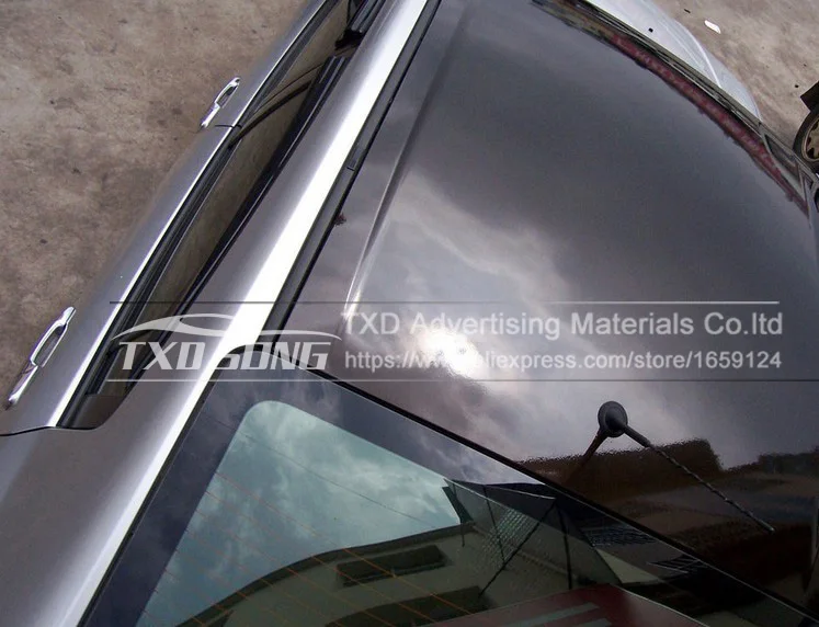 Высокоглянцевая 3 слойная наклейка на крышу солнца глянцевая черная виниловая