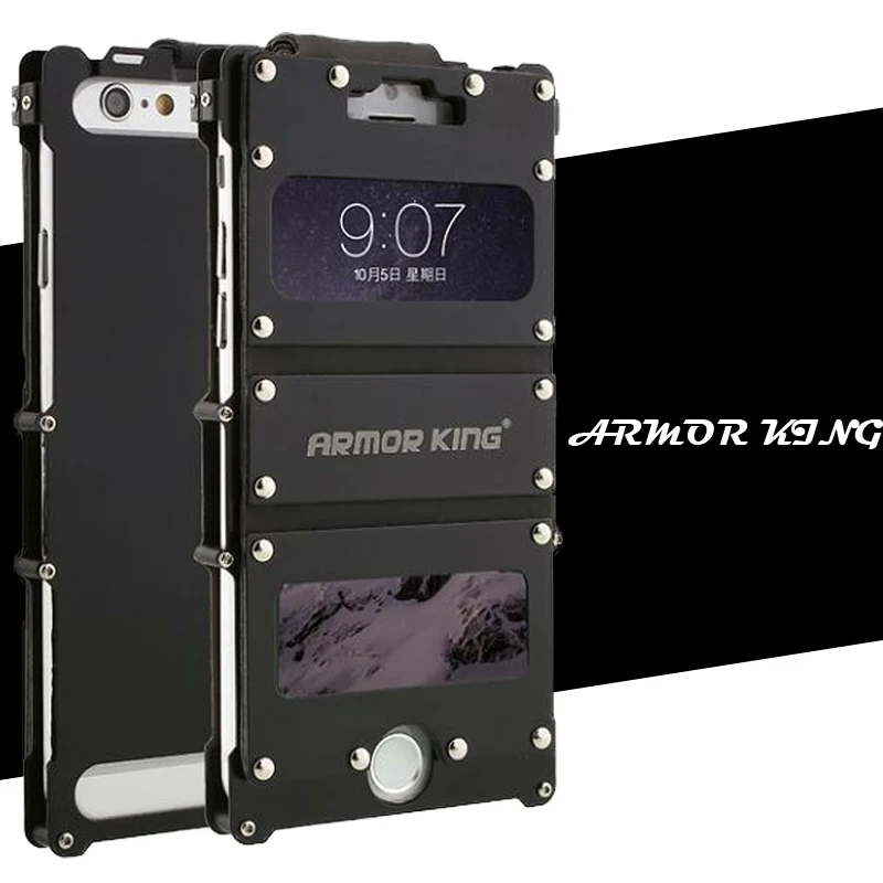 Для iphone 6 4.7 дюймов Броня Король антидетонационных заклепки флип металла телефон