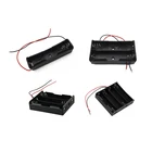 Черный пластик 1x2x3x4x18650 чехол для аккумулятора 1 2 3 4 слота DIY зажим для батарей держатель Контейнер с проводом свинцовая шпилька