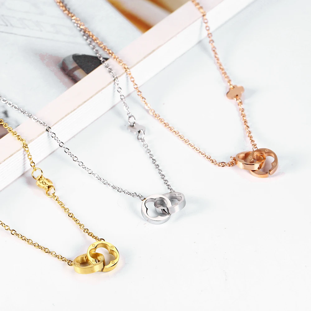 Четырехлистным клевером для женщин ожерелье лучших друзей в форме сердца love