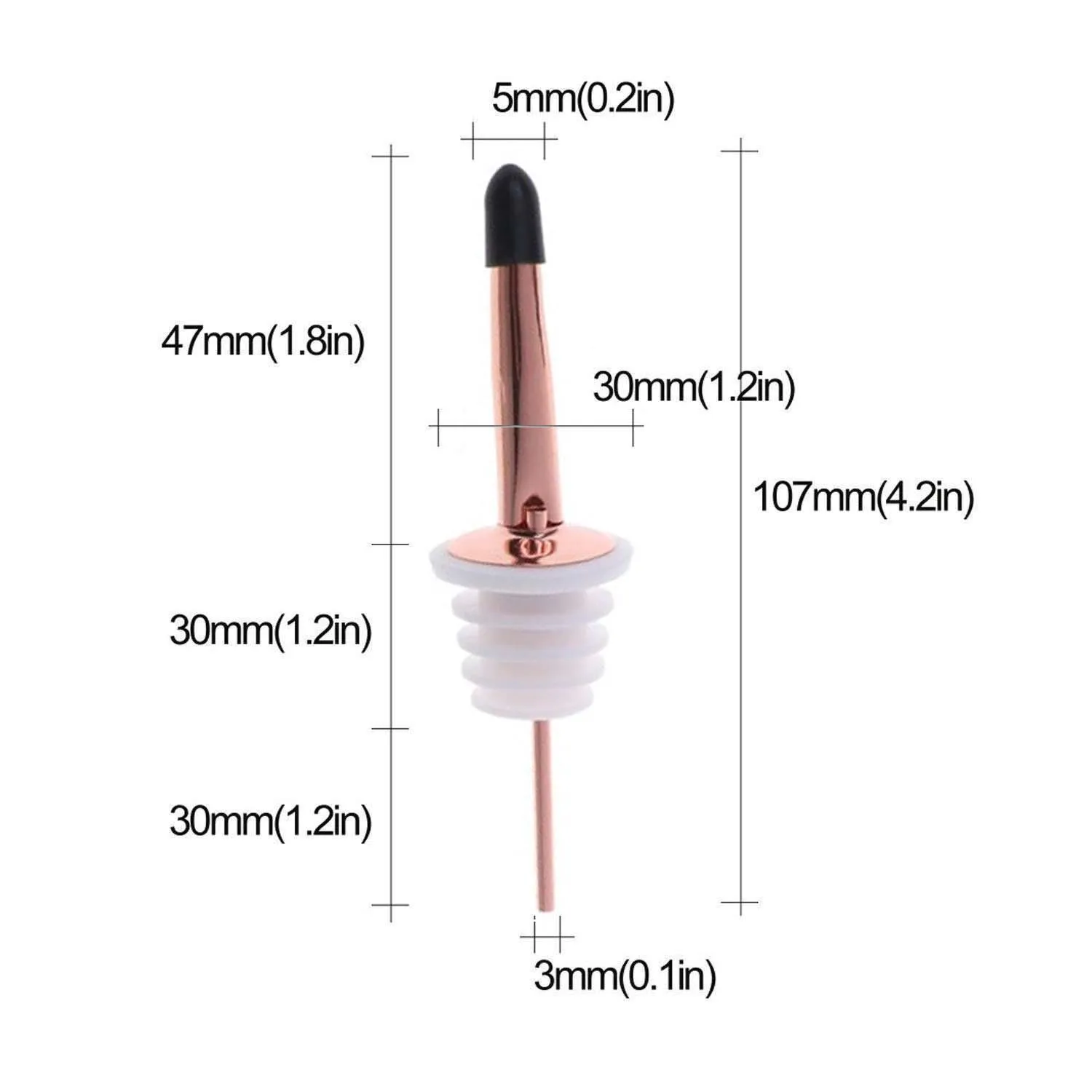 TOBSAYK 10-Pack розовая коническая классическая бутылка из нержавеющей стали Pourer |