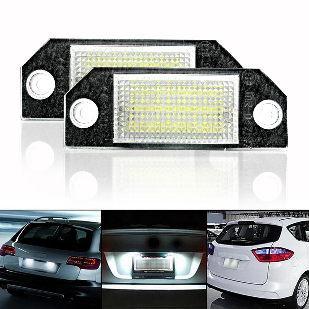 2 шт. 12 В белый 24 LED номер автомобиля Номерные знаки для мотоциклов свет лампы Ford