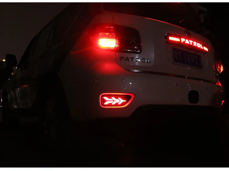 Для Nissan Patrol Y62 задний светильник Модификация Специальный светодиодный тормозной светильник задний противотуманный светильник сигнальный светильник патруль задний бампер светильник