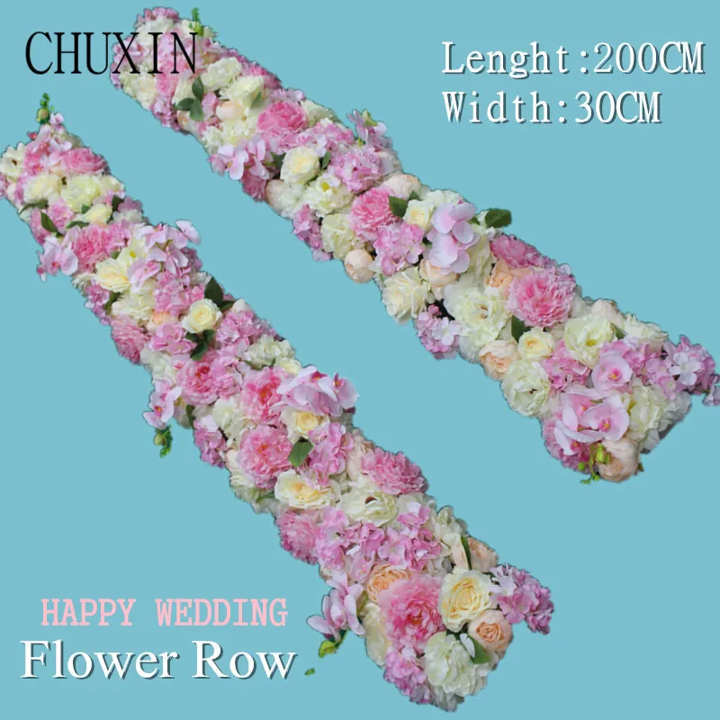2 м DIY Искусственные розы смешанные цветы ряд свадебный фон настенные декоративные искусственные цветы отель Добро пожаловать дорога цитируется