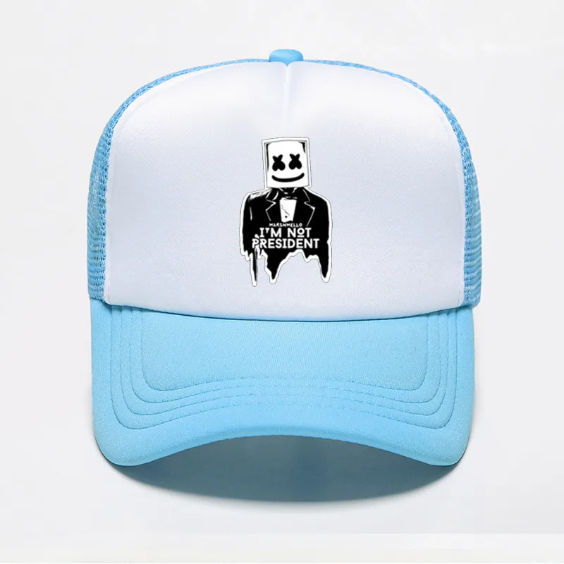 Color 15 Модная Рок-Группа DJ Marshmello Smiley Face бейсбольная Кепка унисекс для взрослых хип-хоп бейсболка сетчатая Кепка для активного летнего спорта шляпа - Цвет: Color 15