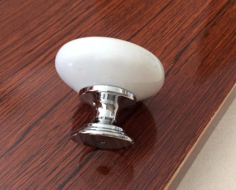 Черный/белый Керамика ручки ящика сельской местности Кухня шкафа/комод