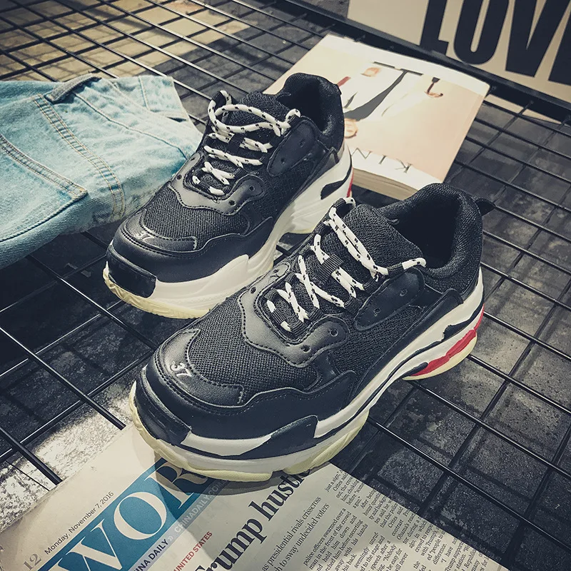 INS/Винтажные кроссовки для папы женская обувь высококачественные дышащие
