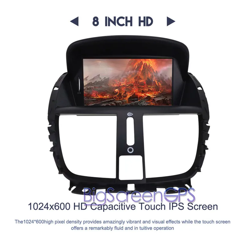 Автомобильный DVD плеер с GPS навигацией Android 9 0 4 + 64 ГБ для Peugeot 207 2008 2014 автостерео