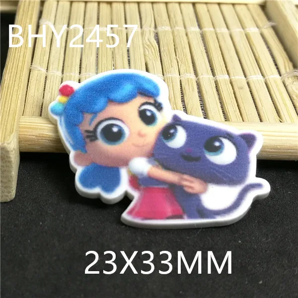 2457 50 шт./лот 28*31 мм в диаметре, Герой мультфильма плоский полимер - Цвет: 2457
