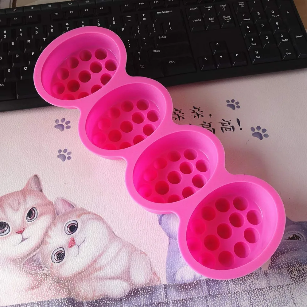 Полость 3D силиконовые формы массаж DIY Fondant (сахарная) мыло лоток для пудинга-мусс