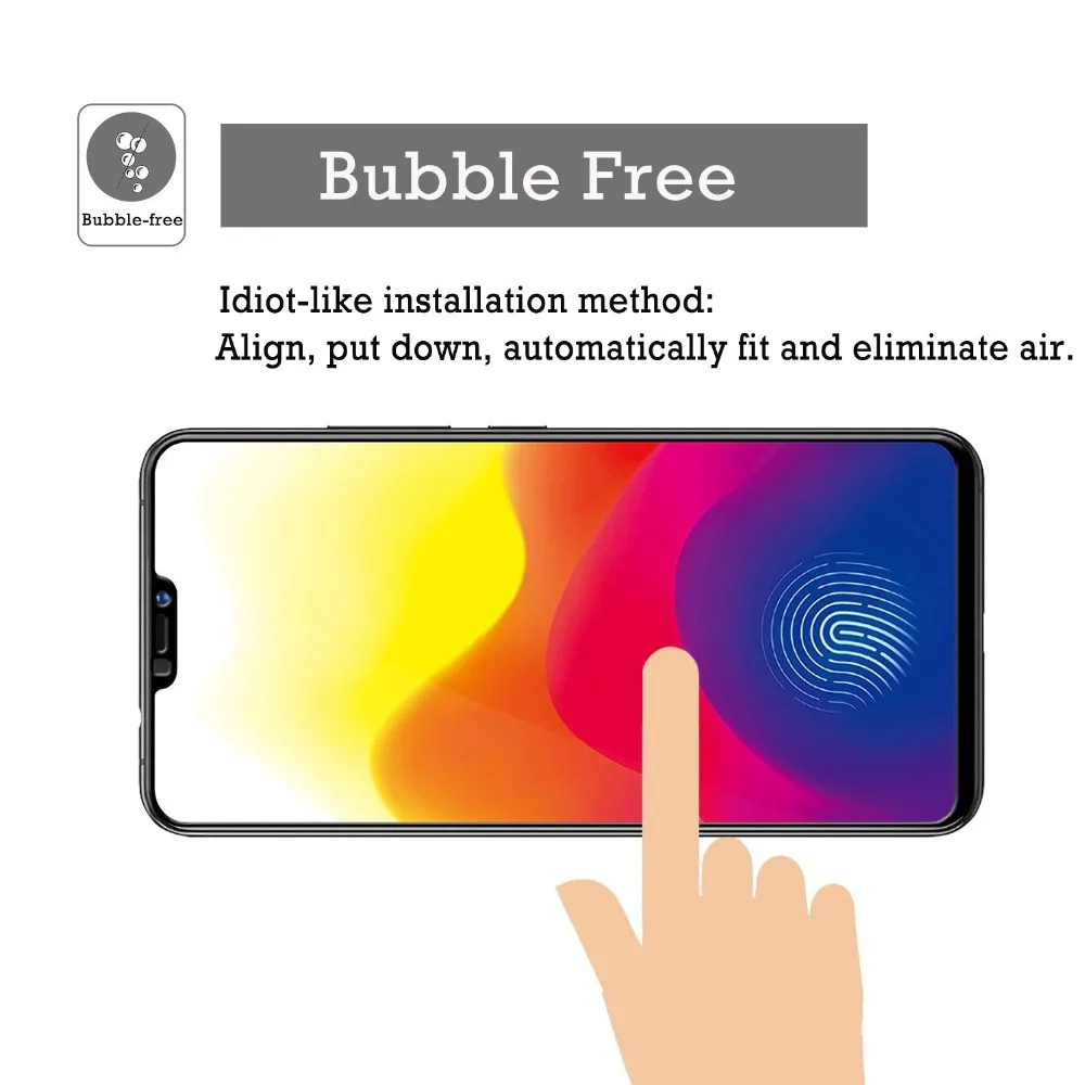 Закаленное стекло 9H с полным покрытием для vivo X6 X7 X9 X9S X20 PLUS Защита экрана VIVO NEX X21 X23