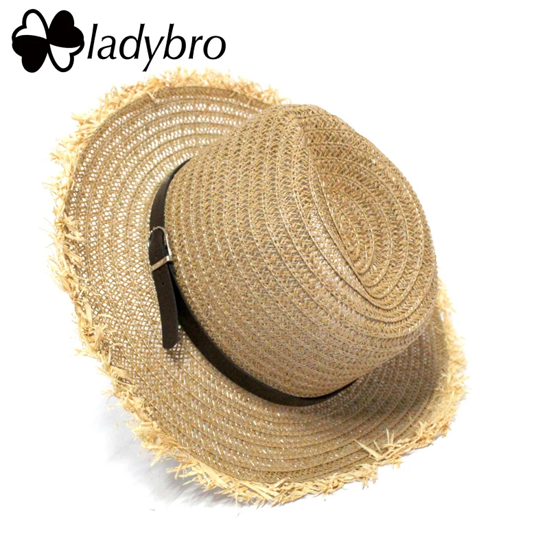 

Ladybro Women Sun Hat Men Straw Hat Summer Wide Brim Beach Casual Panama Hat Female Trip Jazz Visor Cap Unisex Chapeau Male