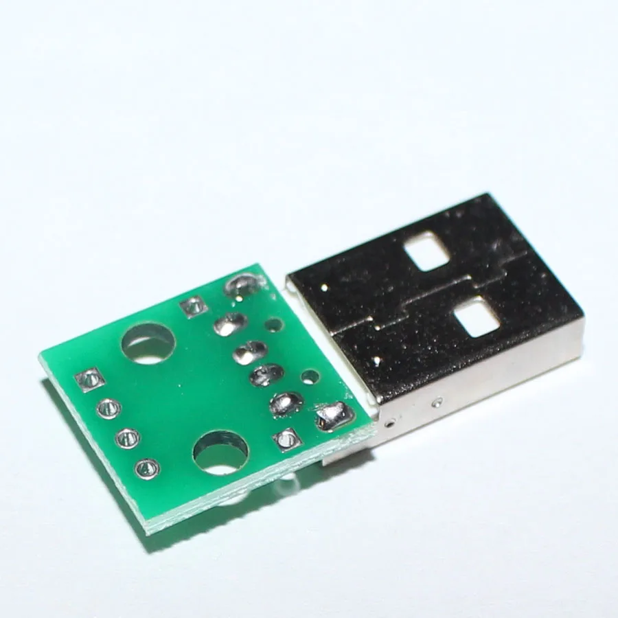 2pcs USB 2.0 Male Plug to DIP 4Pin Adapter Connector 2.54mm Welded PCB Converter Pinboard for Cellphone Data Lin | Обустройство дома