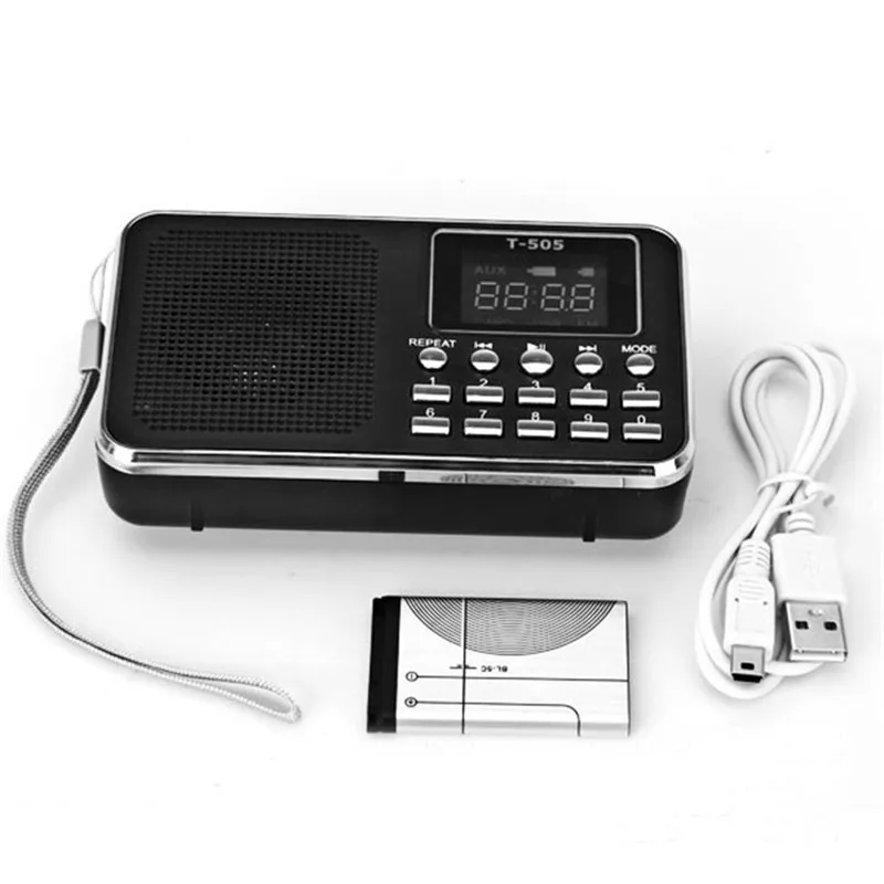 Мини Портативный FM радио Поддержка TF карта цифровой динамик с светодиодный экран