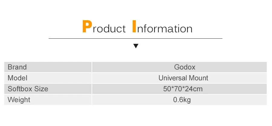 Godox 50x70 см 2" x 27" сотовый софтбокс с решеткой с универсальным креплением для K-150A K-180A E250 E300 300SDI студийная вспышка стробоскоп