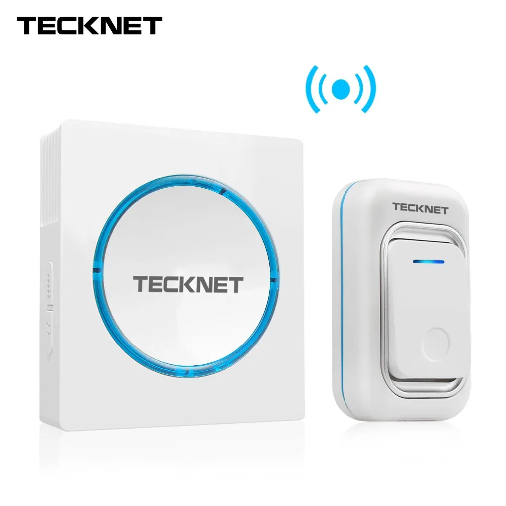 TeckNet AC 110 V 220 беспроводной дверной звонок IP44 водонепроницаемый светодиодный 1