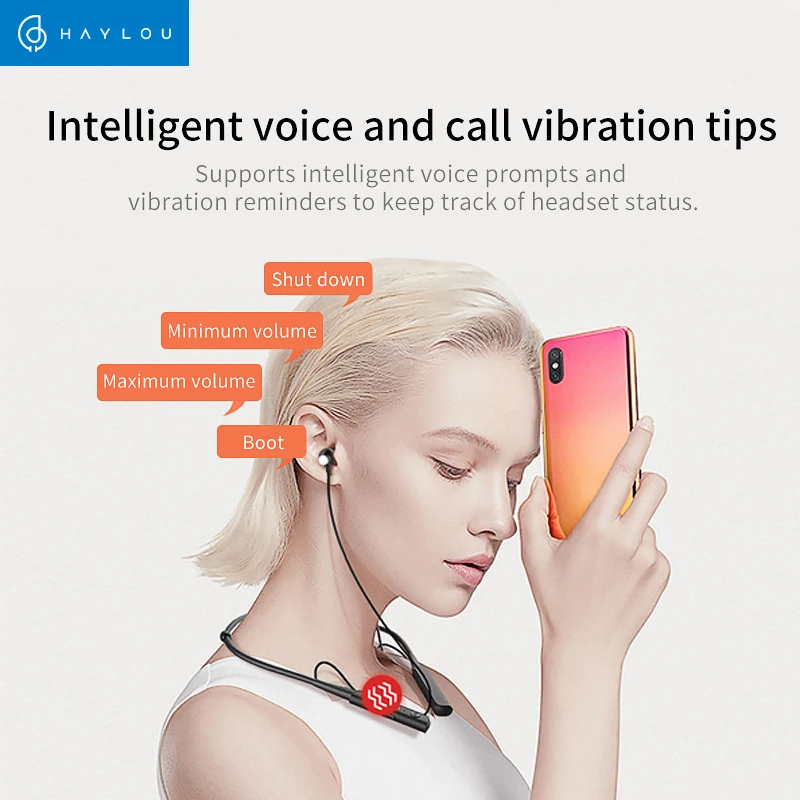 Беспроводные наушники Haylou C10 с шейным ремешком спортивные bluetooth микрофоном