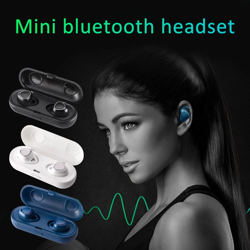 TWS мини беспроводные Bluetooth наушники для Xiaomi Iphone samsung Handsfree стерео вкладыши спортивные наушники Телефон с микрофоном зарядная коробка