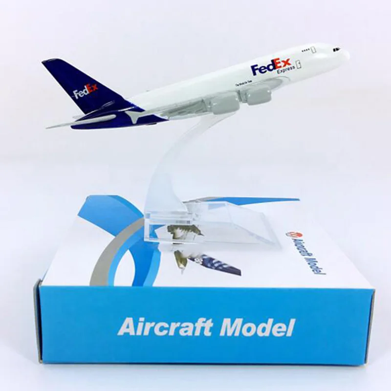 14 см 1:400 Airbus A380-800 модель FedEx Экспресс самолет с базовым сплавом самолет коллекционный дисплей игрушка модель Коллекция