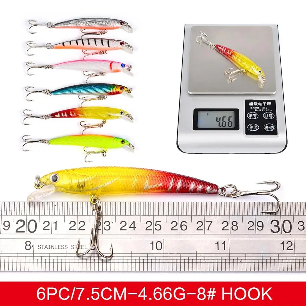 Нет 43 шт. красочные приманки для рыбалки снасть искусственные Minnow имитация рыбы