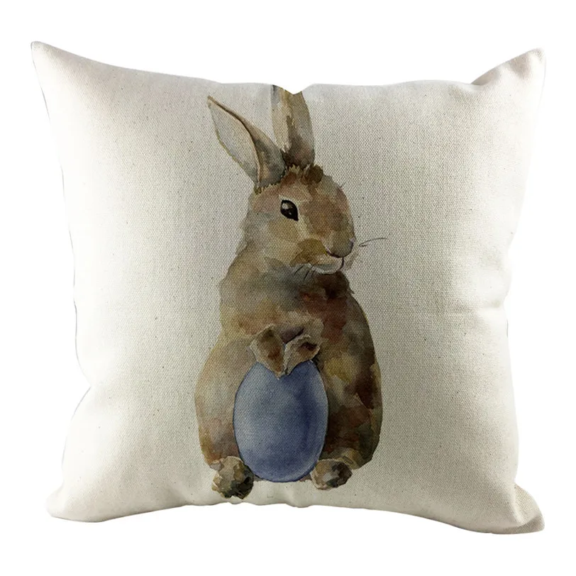 Rabbit Eggs Cushion Cover Easter Decorative Pillowcase for Sofa Bed Home Decoration Festival Pillow Case 9J08 | Дом и сад