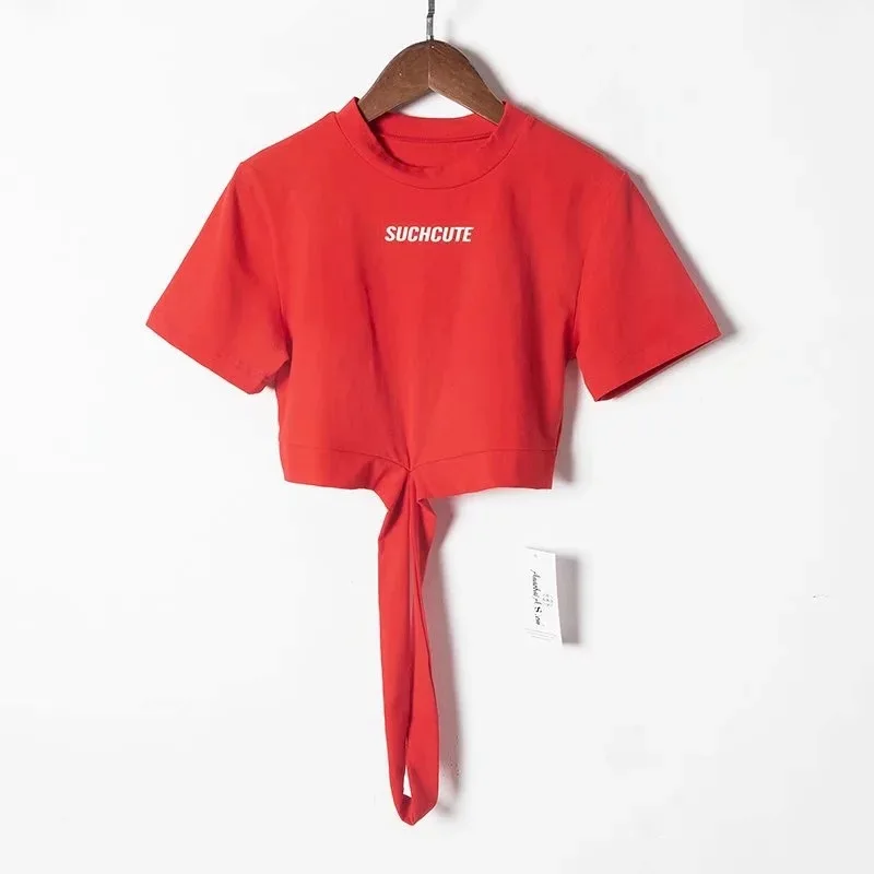 HLMFS Sexy Women Summer sexy letter cross purple Tops tunic t-shirts 2019 fashion short Sleeve Bodycon Bandage Crop tshirt | Женская